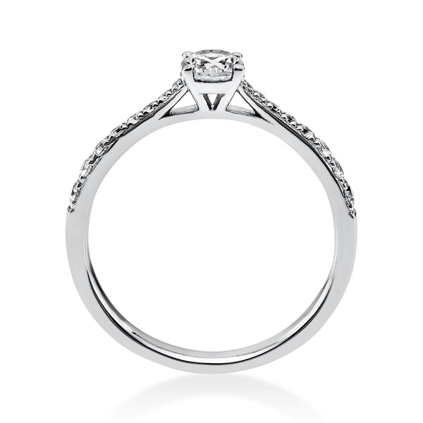Ring aus 585 Weißgold mit 17 Brillanten 0.51 Ct