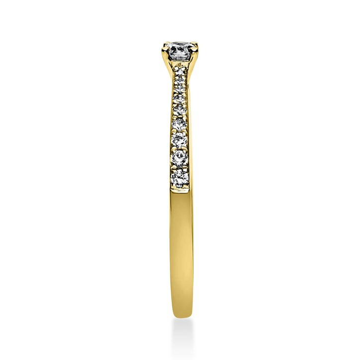 Ring aus 585 Gelbgold mit 19 Brillanten 0.22 Ct