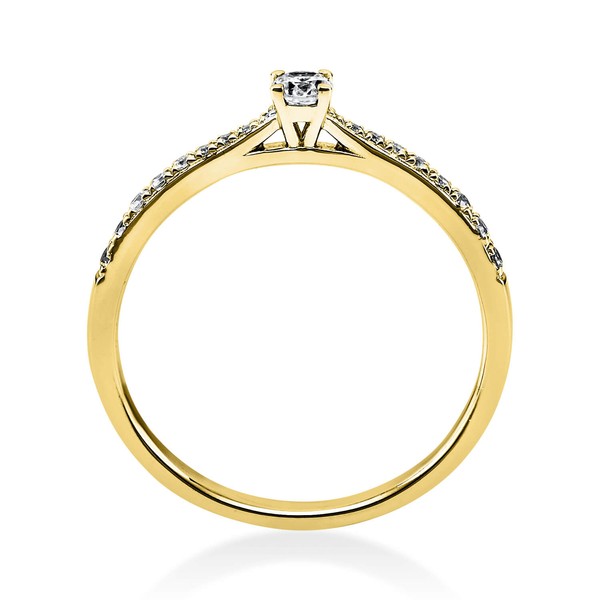 Ring aus 585 Gelbgold mit 19 Brillanten 0.22 Ct