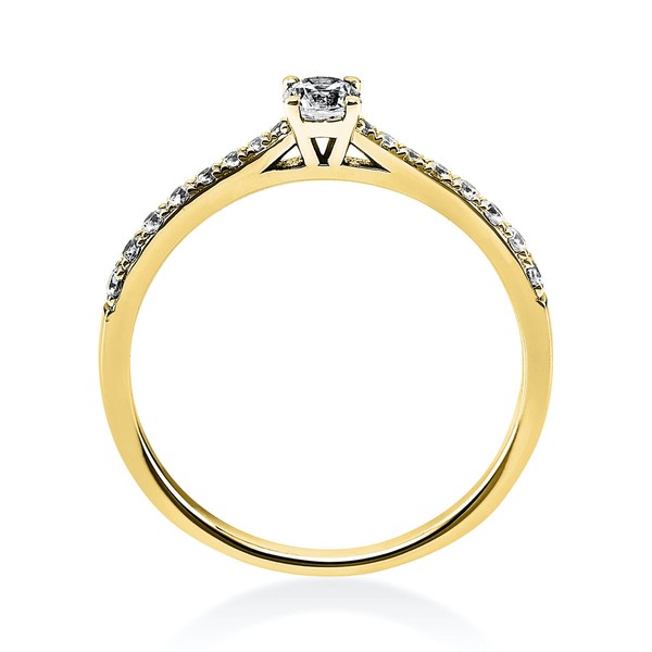 Ring aus 585 Gelbgold mit 17 Brillanten 0.30 Ct