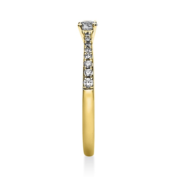 Ring aus 585 Gelbgold mit 17 Brillanten 0.30 Ct