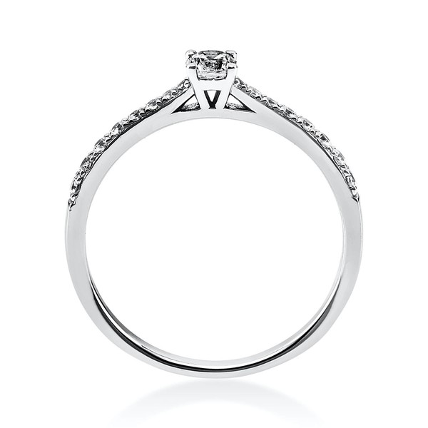 Ring aus 750 Weißgold mit 17 Brillanten 0.30 Ct