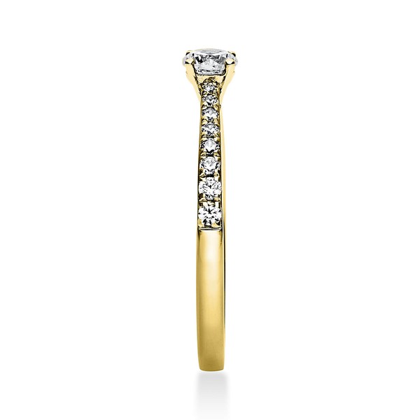 Ring aus 750 Gelbgold mit 17 Brillanten 0.37 Ct