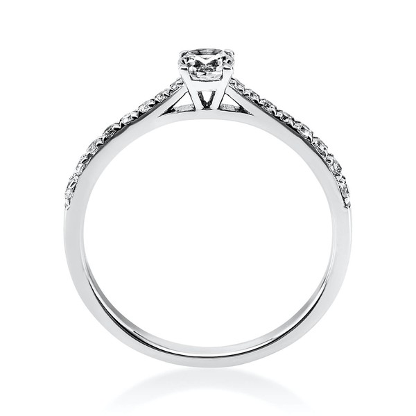 Ring aus 950 Platin mit 17 Brillanten 0.37 Ct