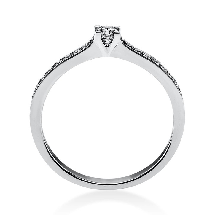 Ring aus 950 Platin mit 17 Brillanten 0.22 Ct