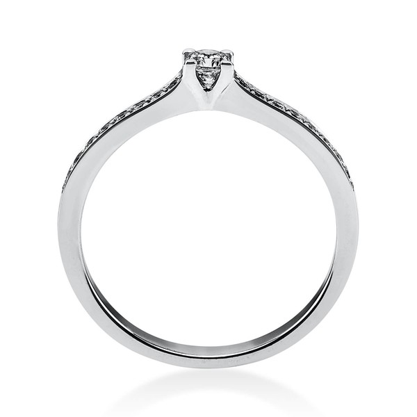 Ring aus 585 Weißgold mit 17 Brillanten 0.22 Ct