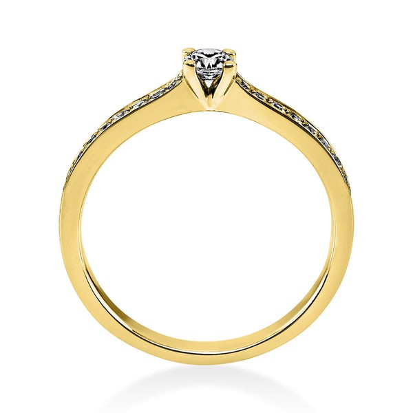 Ring aus 585 Gelbgold mit 17 Brillanten 0.29 Ct