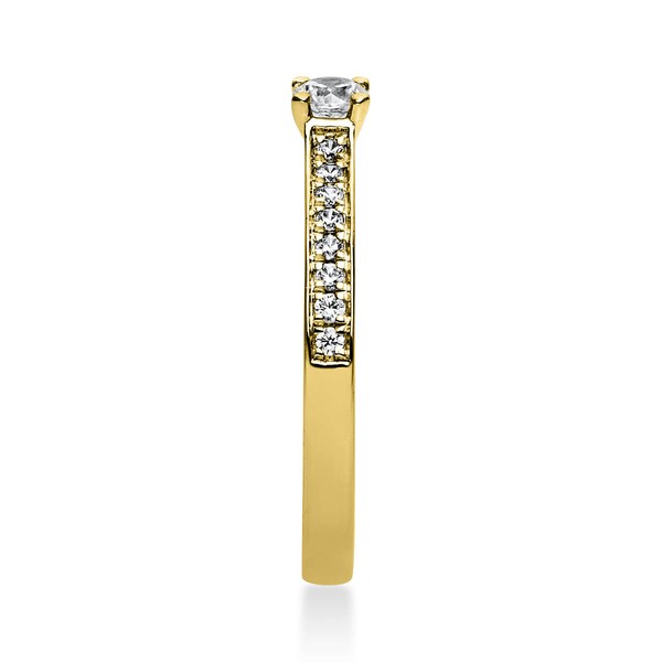 Ring aus 750 Gelbgold mit 17 Brillanten 0.29 Ct