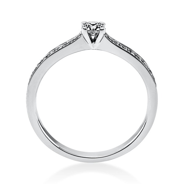 Ring aus 950 Platin mit 17 Brillanten 0.29 Ct