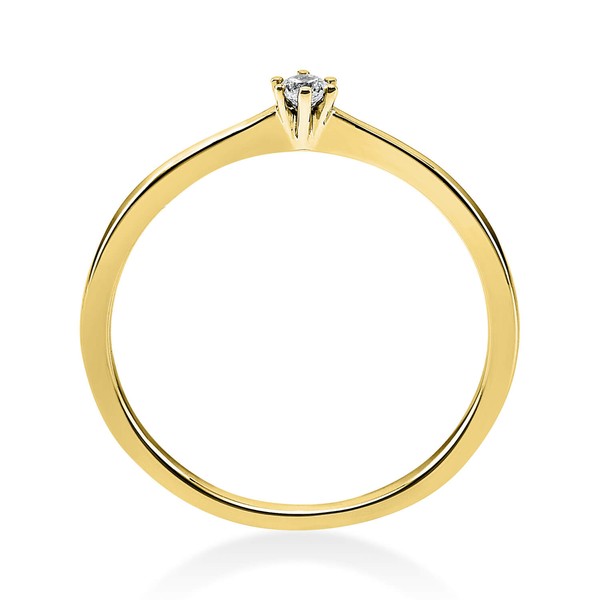 Solitär Ring aus 585 Gelbgold mit Brillant 0.05 Ct