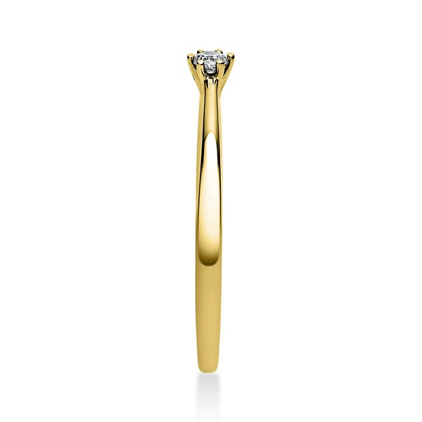 Solitär Ring aus 750 Gelbgold mit Brillant 0.05 Ct