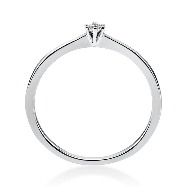 Solitär Ring aus 750 Weißgold mit Brillant 0.05 Ct