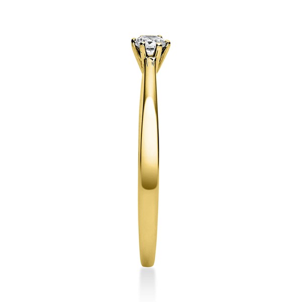 Solitär Ring aus 585 Gelbgold mit Brillant 0.10 Ct