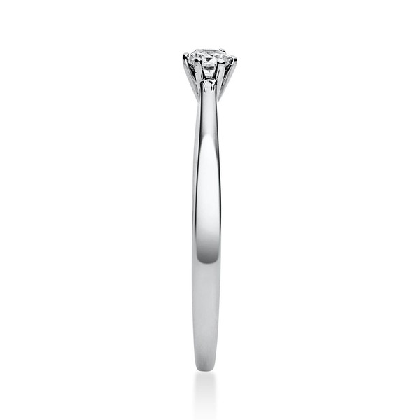 Solitär Ring aus 750 Weißgold mit Brillant 0.10 Ct