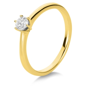 Solitär Ring Damenring 750 Gold Gelbgold mit Diamant Brillant 0,15 Ct 6er-Krappe