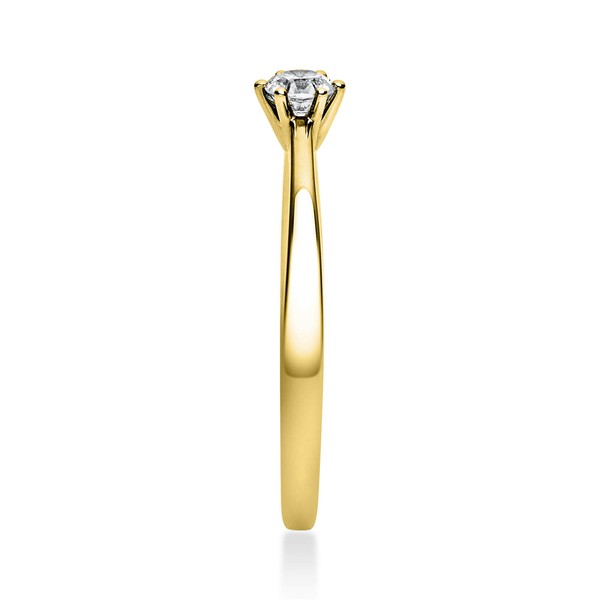 Solitär Ring aus 750 Gelbgold mit Brillant 0.15 Ct