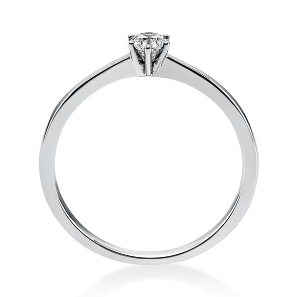 Solitär Ring aus 950 Platin mit Brillant 0.15 Ct