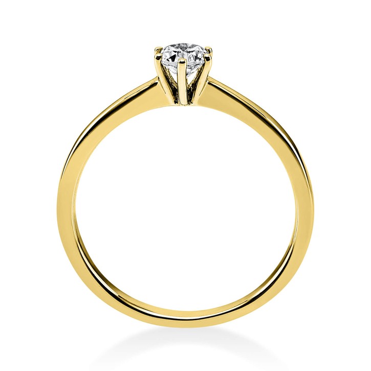 Solitär Ring aus 585 Gelbgold mit Brillant 0.25 Ct