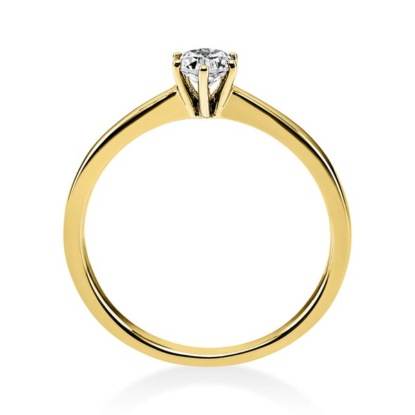 Solitär Ring aus 585 Gelbgold mit Brillant 0.25 Ct