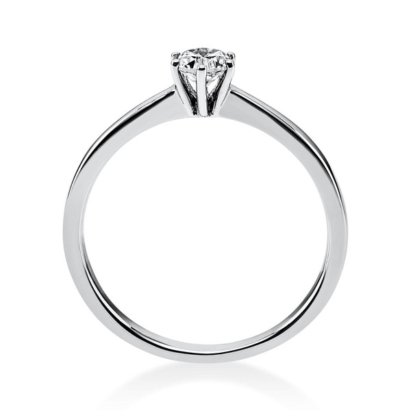 Solitär Ring aus 585 Weißgold mit Brillant 0.25 Ct