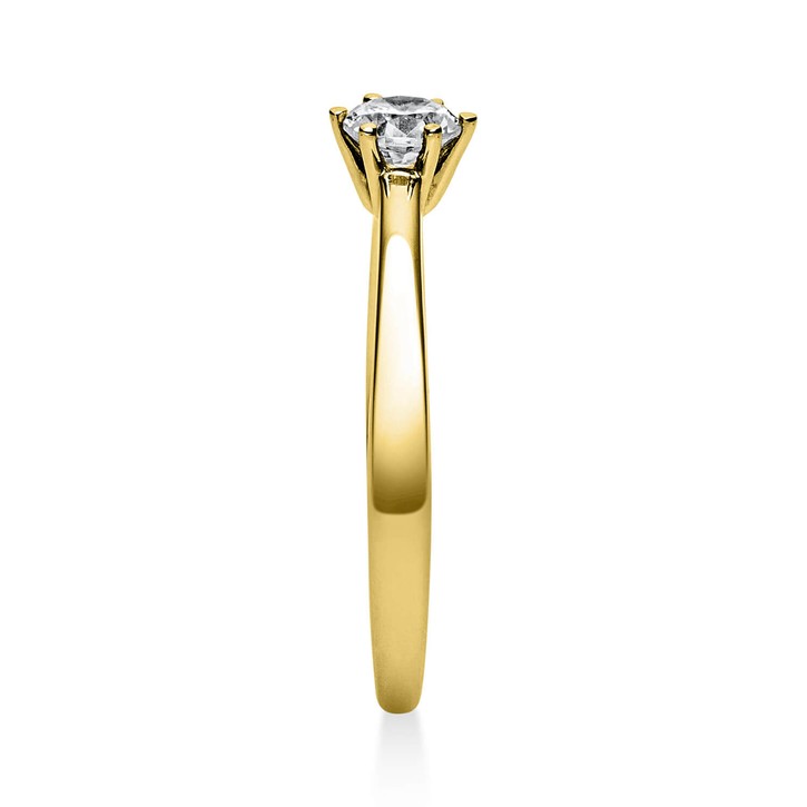 Solitär Ring aus 585 Gelbgold mit Brillant 0.30 Ct