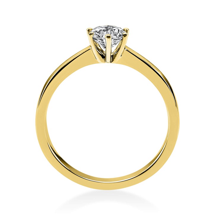 Solitär Ring aus 585 Gelbgold mit Brillant 0.50 Ct