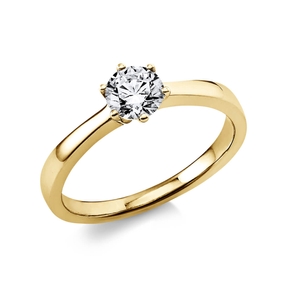 Solitär Ring Damenring 585 Gold Gelbgold Diamant Brillant 0,50 Ct. 6er-Krappe Solitär Ring Damenring 585 Gold Gelbgold Diamant Brillant 0,50 Ct. 6er-Krappe