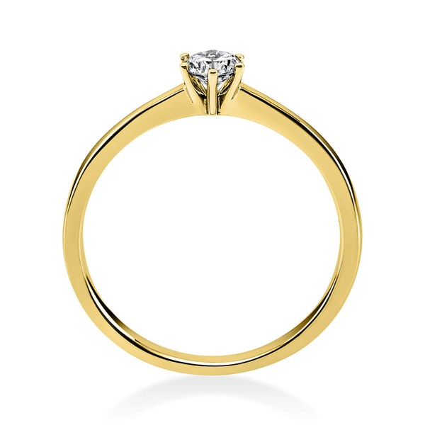 Solitär Ring aus 585 Gelbgold mit Brillant 0.20 Ct
