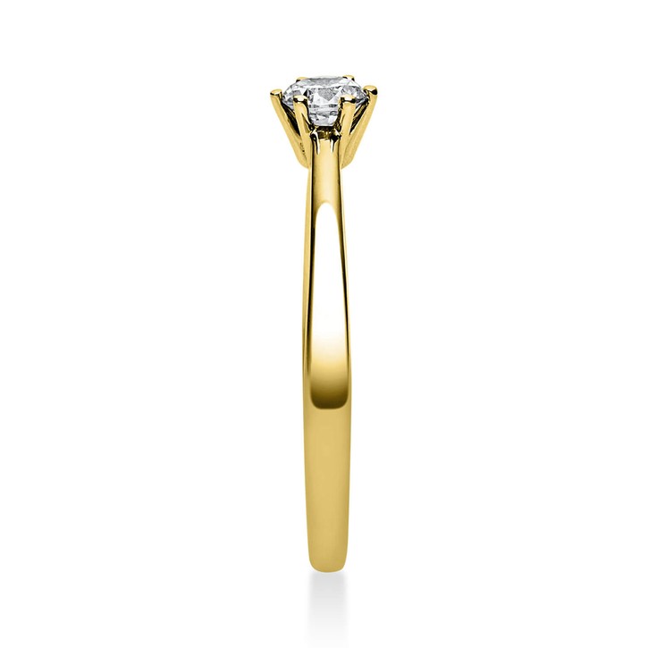 Solitär Ring aus 750 Gelbgold mit Brillant 0.20 Ct
