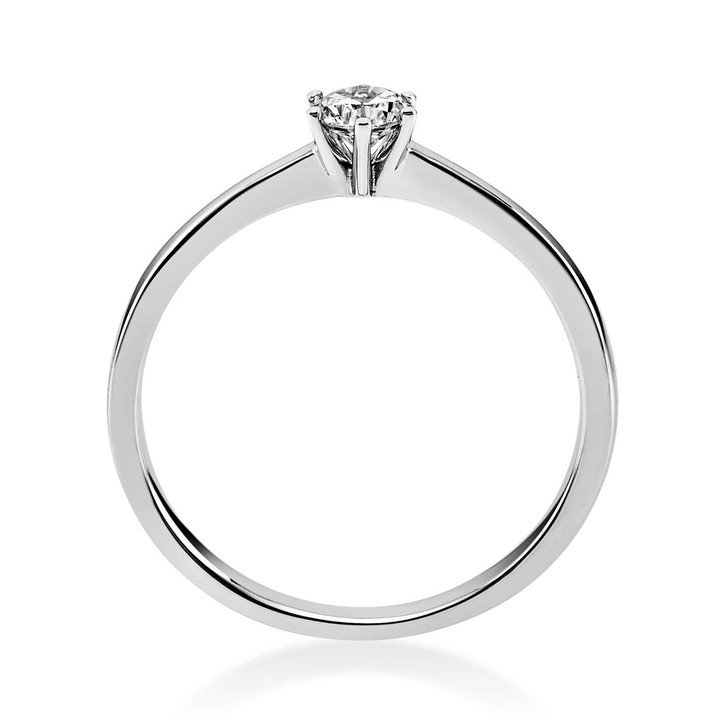 Solitär Ring aus 750 Weißgold mit Brillant 0.20 Ct