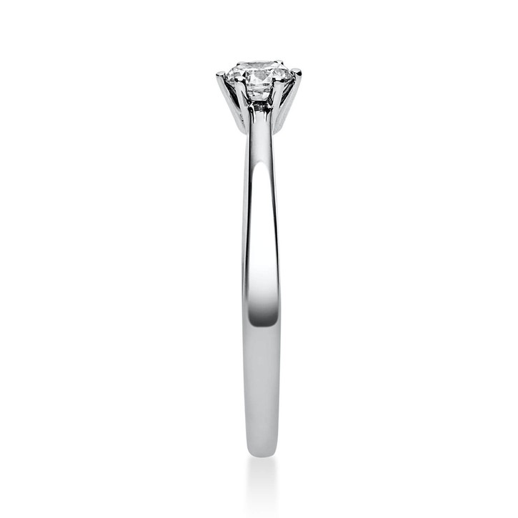 Solitär Ring aus 750 Weißgold mit Brillant 0.20 Ct
