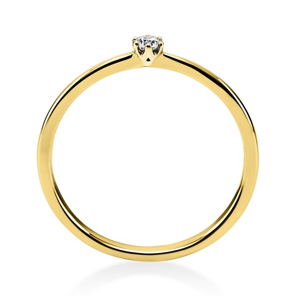 Solitär Ring aus 585 Gelbgold mit Brillant 0.05 Ct