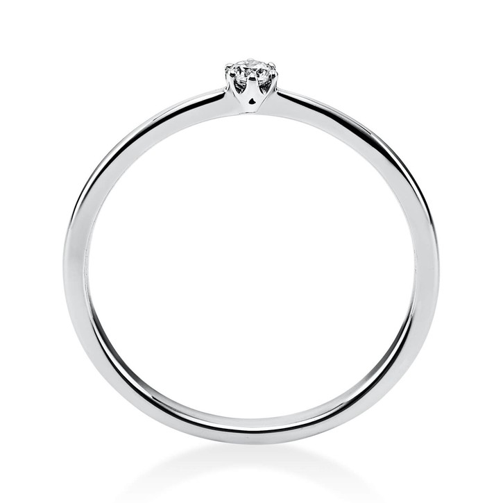 Solitär Ring aus 950 Platin mit Brillant 0.05 Ct