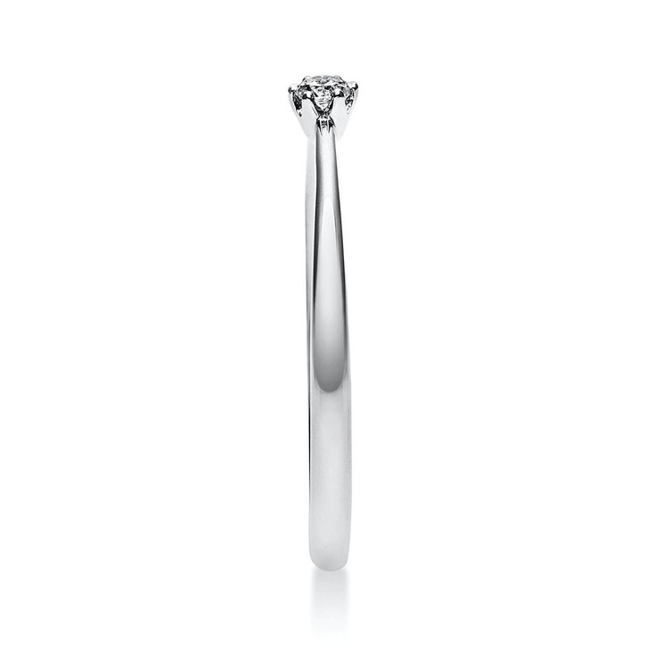 Solitär Ring aus 950 Platin mit Brillant 0.05 Ct