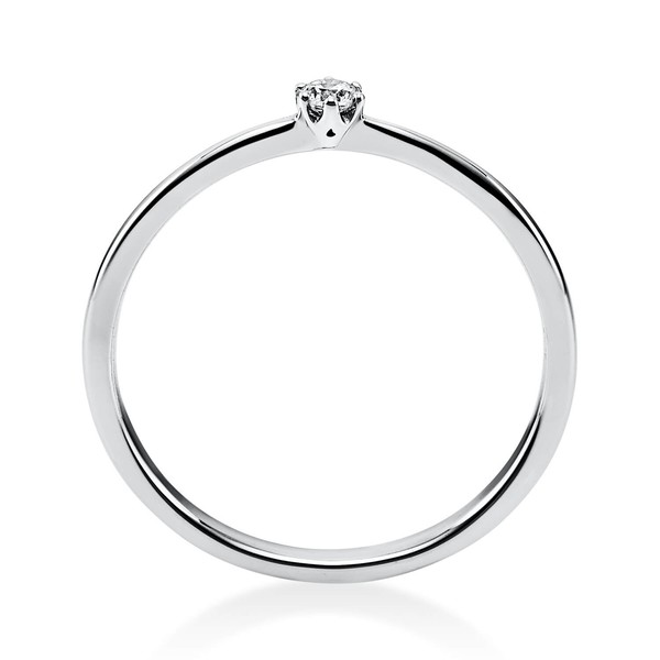 Solitär Ring aus 950 Platin mit Brillant 0.05 Ct