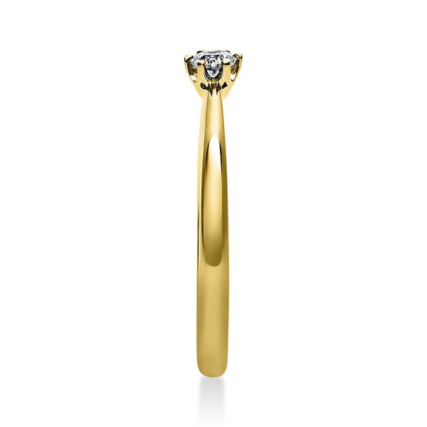 Solitär Ring aus 585 Gelbgold mit Brillant 0.10 Ct