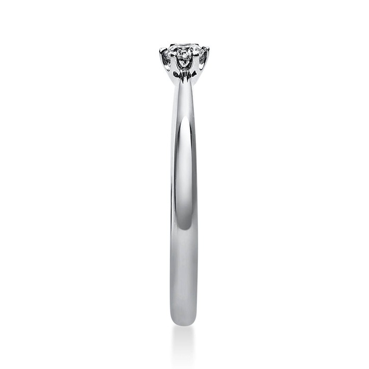 Solitär Ring aus 750 Weißgold mit Brillant 0.10 Ct