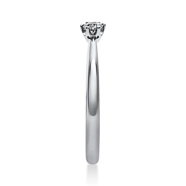 Solitär Ring aus 750 Weißgold mit Brillant 0.10 Ct