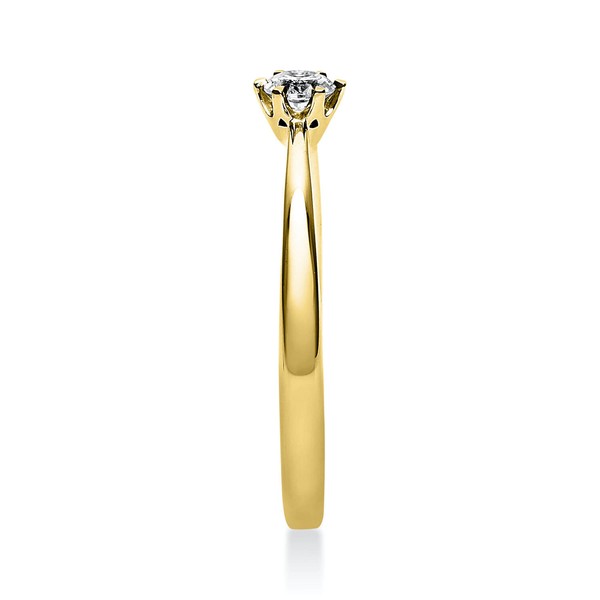 Solitär Ring aus 585 Gelbgold mit Brillant 0.15 Ct