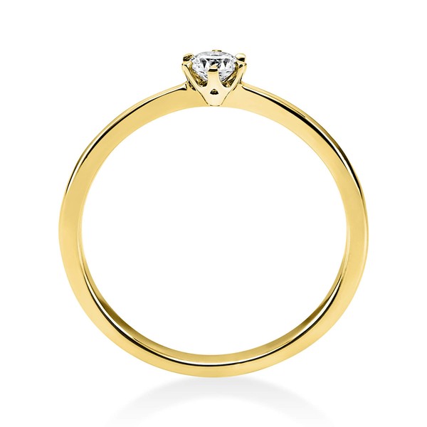 Solitär Ring aus 750 Gelbgold mit Brillant 0.15 Ct