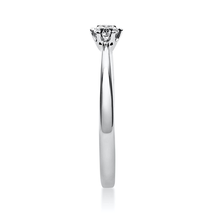 Solitär Ring aus 950 Platin mit Brillant 0.15 Ct