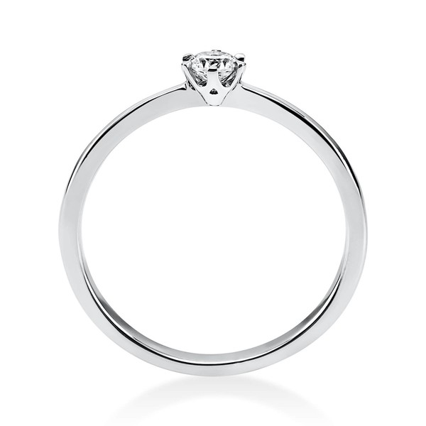 Solitär Ring aus 585 Weißgold mit Brillant 0.15 Ct