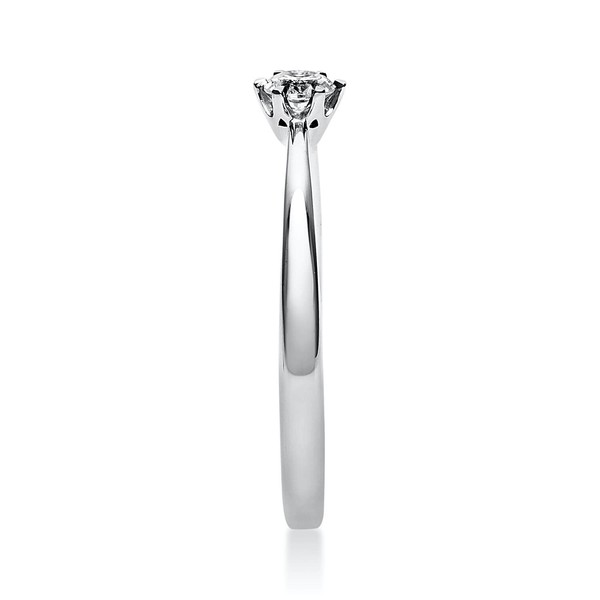 Solitär Ring aus 585 Weißgold mit Brillant 0.15 Ct
