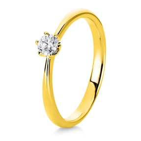 Solitär Ring Damenring 585 Gold Gelbgold Diamant Brillant 0,20 Ct. 6er-Krappe