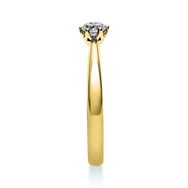 Solitär Ring aus 585 Gelbgold mit Brillant 0.20 Ct
