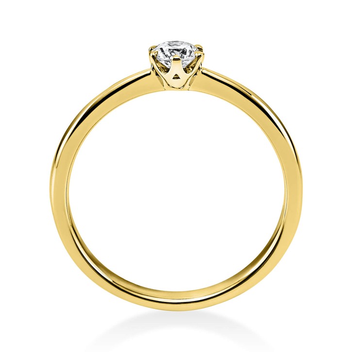 Solitär Ring aus 750 Gelbgold mit Brillant 0.20 Ct