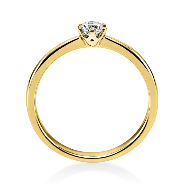 Solitär Ring aus 750 Gelbgold mit Brillant 0.20 Ct