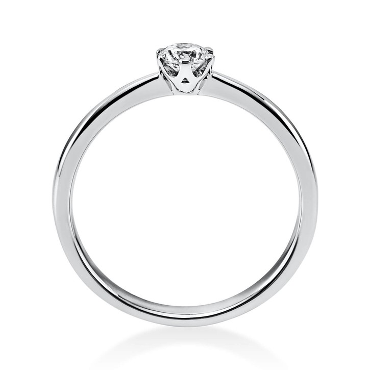 Solitär Ring aus 750 Weißgold mit Brillant 0.20 Ct