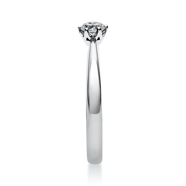 Solitär Ring aus 750 Weißgold mit Brillant 0.20 Ct