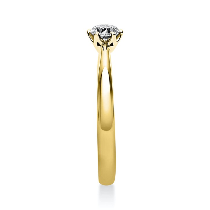 Solitär Ring aus 585 Gelbgold mit Brillant 0.25 Ct